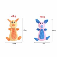 Dessin animé cochon lapin en peluche animal molaire maïs velours son jouet chien interactif résistant aux morsures chien en peluche