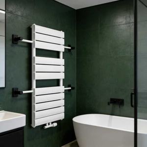 Calentador de Toallas Eléctrico de Acero Cromado, <span class=keywords><strong>Radiador</strong></span> Moderno para Baño, Negro, 500W, Pantalla LED, Control Táctil, para Hotel/Apartamento - Product Image 3