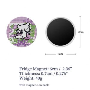 Imán de Refrigerador Redondo de Cerámica con Diseño de Oso de Dibujos Animados, Impresión UV, Imán de Refrigerador Personalizable, Imán de Refrigerador de Cerámica en Blanco para Sublimación - Product Image 4