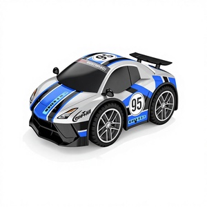 Auto da Corsa RC in Scala 1:24, 2 Opzioni <span class=keywords><strong>di</strong></span> Colore, Luci LED Fantastiche, Telecomando a 4 Canali con Portata <span class=keywords><strong>di</strong></span> 30m, Giocattolo Educativo Elettrico per Regali - Product Image 1