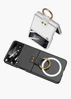 Funda Ultrafina de PC para Z Flip 3 con Protector de Pantalla, Anillo de Soporte y Carga Inalámbrica, Compatible con Z Flip 4/5/6/7