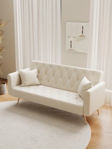 Luxury American Velvet Chesterfield <b>Sofa</b> <b>Convertible</b> Seat Set for Small Spaces-Comfortable Seating for Living Room Bedroom - Product Image 4