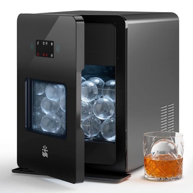 5cm Clear Ice Ball Maker 144pcs /day Ice Spheres Maker Ball with 4pcs Ice in 35min for Hotels & Whiskey