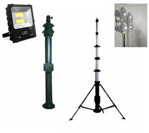 Antenne satellite manuelle de surveillance pour voiture, 2 m, mât télescopique en alliage d'aluminium, résistance au vent 25 m/s - Product Image 1