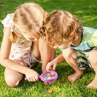 New 6-Piece Educational Toy Magnifying Glass Set for Children Student Outdoor