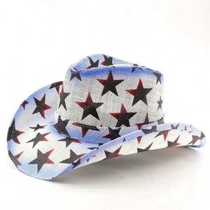 Chapeau de paille unisexe style cowboy, tressé, à large bord souple et rehaussé, respirant, pour les vacances, le voyage, la pêche, le ski et les loisirs, style Canada - Product Image 4