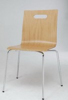 Chaise de salle à manger en bois à 3 lignes de design moderne, empilable, mobilier de maison CHAO CHING AB-057, pour cuisine et salle à manger, fabriquée à Taïwan