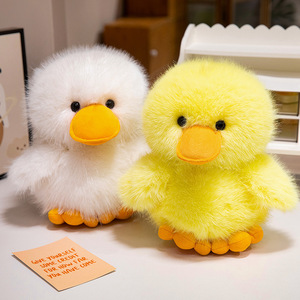 2025 soffice bambola anatra gialla con capelli crespi-peluche sensoriale morbido per bambini 0-3 anni - Product Image 2