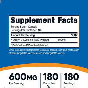 แคปซูล N-อะซีทิล แอล-ซิสเทอีน (<span class=keywords><strong>NAC</strong></span>) (วีแกน) ยอดขายดีที่สุดจากโรงงานผู้ผลิตมืออาชีพ ช่วยบำรุงระบบทางเดินหายใจ เสริมสร้างภูมิคุ้มกัน - Product Image 2