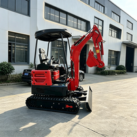 Mini-excavatrice à moteur d'une capacité de 2,5 tonnes avec cabine fermée pour applications de chargement