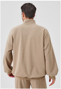 Sudadera Deportiva de Invierno para Hombre YEL415, Cuello Alto Holgado, Manga Larga, Media Cremallera, Informal, para Entrenamiento y Fitness, de Felpa Sólida - Product Image 6