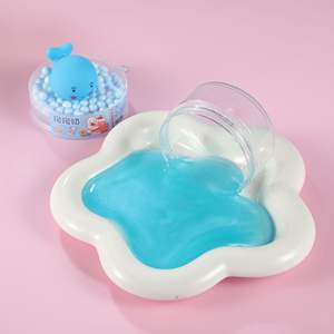 CHENXI Slime interactif pour fêtes, pot double couche, pâte à modeler et slime, 6 couleurs, mignonnes boules anti-stress en mousse animaux, 100% sûr - Product Image 4