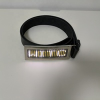 Boucle de ceinture LED programmable 7x21 pixels avec contrôle par bouton, panneau lumineux à message LED avec ceinture