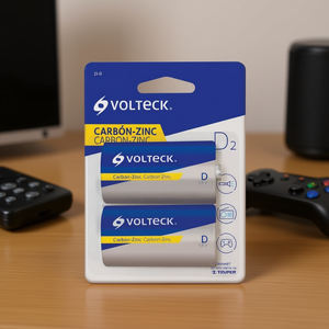 Volteck <b>D</b>-<b>Size</b> Carbon-Zinc <b>Batteries</b> 1.5V Sealed Type for Consumer Electronics Pack of 2 Blister Pack - Product Image 2