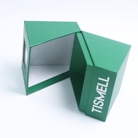 Boîte d'emballage personnalisée de luxe rigide pour produits de santé, flacon de capsules, boîte en papier avec design magnétique à rabat et fenêtre pour bougies