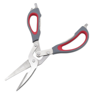 <b>Kitchen</b> <b>Scissor</b> Stainless Steel Reddish Gray Straight Head Home Use Multi Purpose Food Cutting Tool - Product Image 2
