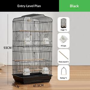 Nouvelle cage <span class=keywords><strong>de</strong></span> reproduction <span class=keywords><strong>de</strong></span> luxe surdimensionnée pour villa, modèle <span class=keywords><strong>Tiger</strong></span> Skin Peony Xuanfeng, en <span class=keywords><strong>fer</strong></span> durable avec revêtement en poudre - Product Image 6