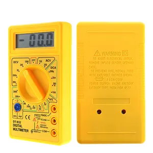 Multifunctional Portable LCD Digital DT832 Yellow Hand-held Digital Multimeter