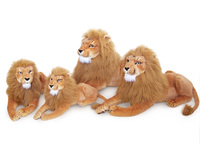 Greenmart – Grand jouet en peluche personnalisé Tigre Lion, style mignon, en polyester, simulation d'animal sauvage, ornement pour la décoration intérieure