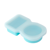 Petits contenants à collation en silicone avec couvercles pour bébé, réutilisables, compatibles micro-ondes, double compartiment, capacité de 4,25 oz