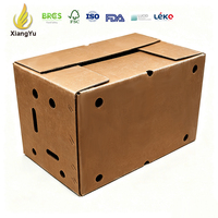 Boîte en carton ondulé enduit de cire personnalisée de 25 kg pour l'emballage de la viande congelée, des fruits de mer, de la chaîne du froid, carton d'expédition imperméable, fabricant