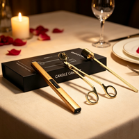 Ensemble d'accessoires pour bougies de haute qualité, écologiques et haut de gamme, coupe-mèche, éteignoir à bougie, coffret cadeau, ensemble de soin des bougies de luxe