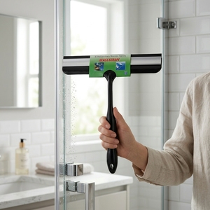 Nettoyeur de vitres manuel avec poignée ergonomique pour le nettoyage des miroirs de douche et des pare-brise de voiture - Product Image 3
