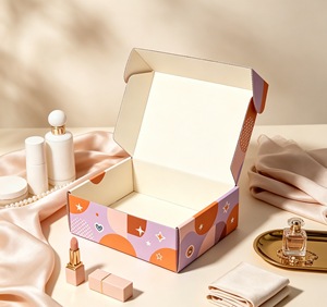 Boîte cadeau en papier personnalisée, boîte d'expédition en carton ondulé, emballage pour soins de la peau, emballage pour vêtements, emballage pour maquillage - Product Image 3
