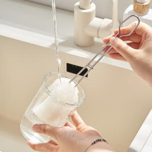 Brosse à bouteille en acier inoxydable Mintu avec éponge remplaçable et nettoyeur de pailles pour le nettoyage des biberons - Product Image 3