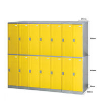 Casier de classe multifonctionnel et coloré à 8 portes en ABS pour l'école, le bureau, la salle de sport et les supermarchés