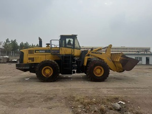 Chargeuse sur pneus Komatsu WA500 de 30 tonnes, équipement lourd d'occasion avec pelle rétrocaveuse et chargeur frontal, pompe MOOG, moteur Cummins - Product Image 4