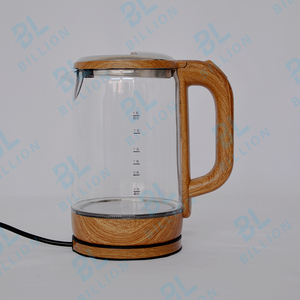 CB CE Certification 1.8L Wood Fashion Design 304SS Electric Glass <strong>Kettle</strong> Factory <strong>with</strong> Blue LED Light <strong>Filter</strong> Hervidor Electrico - Product Image 1