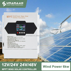 Controlador Híbrido Eólico Solar PWM, Controlador de Carga Solar 12V 48V MPPT con Descarga de Carga para Turbinas Eólicas y Generadores Solares 12V/24V/48V A - Product Image 1