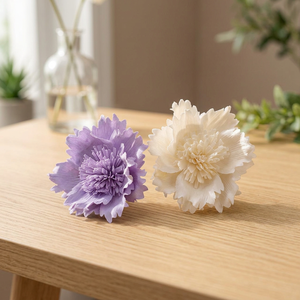 Best Selling 12CM Handmade Artificial Sola Wood Flowers White Environmental Friendly Indoor Wedding Decor Dried <b>Reed</b> <b>Diffuser</b> - Product Image 2