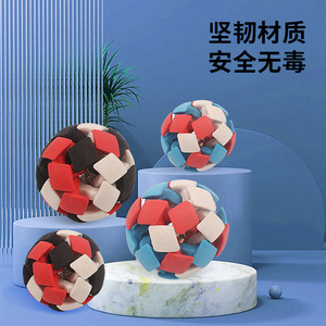 Jouet à mâcher pour animaux de compagnie, boule à cloche en diamant, petit jouet interactif pour nettoyer les dents, pour l'entraînement et le jeu des chiens - Product Image 4