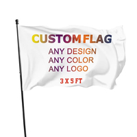 Bannière publicitaire extérieure 3x5 pieds en polyester 90x150cm, drapeaux personnalisés avec logo, impression personnalisée