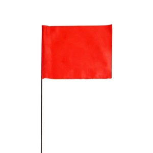 Bannière de signalisation réfléchissante haute visibilité orange avec logo personnalisé, 4*5 pouces, pour pelouse, paysage, chantier, marquage de chantier, piquet de marquage - Product Image 5