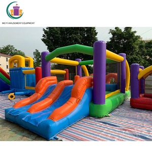 Casa de juegos con tobogán para niños, Mini <span class=keywords><strong>castillo</strong></span> hinchable con túneles, <span class=keywords><strong>Castillo</strong></span> de salto inflable - Product Image 3