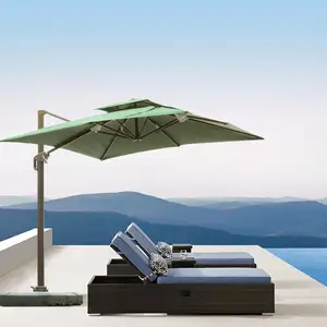 Wholesale Aluminum 3m Outdoor Sunshade Sun Parasols Patio Cantilever Umbrella Garden Beach Pool Umbrella With Logo
