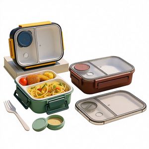 Student <b>Compartment</b> <b>Lunch</b> <b>Box</b> Microwaveable Office Worker Light Meal Salad <b>Lunch</b> <b>Box</b> <b>With</b> Cutlery Bento <b>Box</b> - Product Image 2