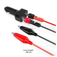 GLOBALTONE DE-03 Double prise banane femelle 4 mm avec borne de connexion, prise allume-cigare 12V 10A pour voitures et véhicules automobiles