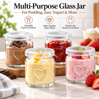 Vente en gros directe usine : Pot en verre pour pudding avec couvercle, résistant au four, idéal pour le caramel, la gelée, la mousse, le yaourt, personnalisation disponible