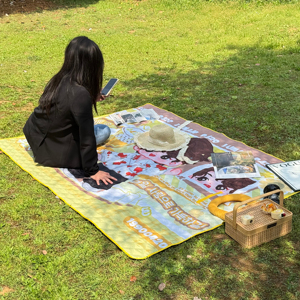 Haute qualité léger Portable ultrasons plage <span class=keywords><strong>Camping</strong></span> <span class=keywords><strong>sport</strong></span> randonnée sac à main moderne étanche extérieur pique-nique tapis - Product Image 2