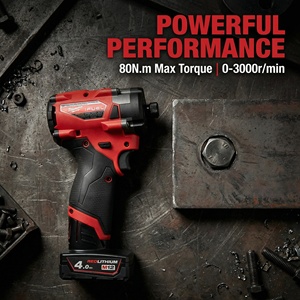 Atornillador de Impacto Inalámbrico M12 Milw Brushless Aukee para Electricistas en EE. UU., Renovación del Hogar, Construcción de Muebles, Torque de 80N.m - Product Image 6