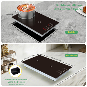 Table de cuisson à induction intégrée ODM 3000W à 2 brûleurs pour usage domestique - Product Image 3