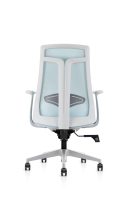 Chaise de bureau ergonomique confortable en maille pivotante pour ordinateur de bureau bleu ciel
