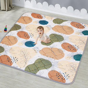 Tapis pliable pour nouveau-né avec logo personnalisé Tapis de jeu pour enfants Tapis de tente de jeu rond pour bébé pour pépinière - Product Image 4