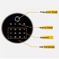 Touchscreen-Tresorschloss Elektronisches Digitales Tastenfeld LED-Anzeige Wasserdicht Langlebig Fingerabdruck Biometrisches Passwort Waffentresorschloss