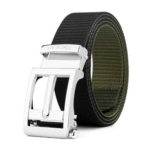 Fabricant personnalisé 34mm ceinture à boucle automatique Double face couleur alliage boucle hommes d'affaires ceinture polyvalente
