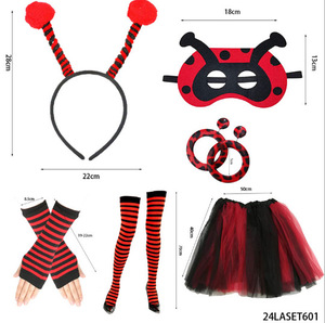 Accesorios de fiesta de Halloween, <span class=keywords><strong>disfraz</strong></span> de lunares, Bumble Bee para <span class=keywords><strong>mujer</strong></span>, falda tutú, diadema, guantes, medias para niñas - Product Image 2